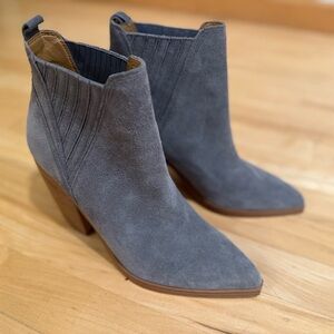 Marc Fisher Grey Suede Ankle Booties